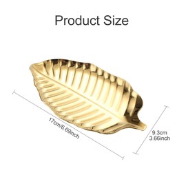 Gold Spoon Rest for Kitchen Counter, Stainless Steel Leaf Spoon Holder, Coffee Spoon Rest Utensil Rest, Dessert Jewelry Storage Rack, Kitchen Decor(gold)