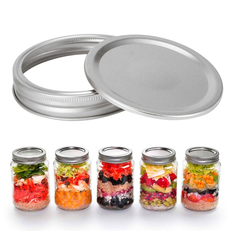 Stainless Steel SplitType Mini Glass Jar Lids Container Sealing Cover