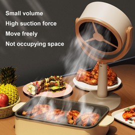 Portable Extractor Fan Kitchen, Desktop Cooker Hood Mini Household Portable Extractor Hood with 2 Wind Speeds, 125 Degree Adjustable, Mini Portable Range Hood for Home Kitchen Fondue Hot Pot BBQ