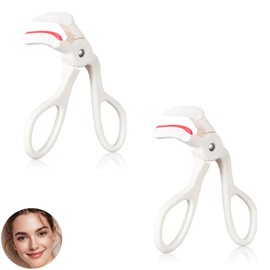 Wide-Angle Eyelash Curler Combo Set, Professional Eyelash Curler, Simple and Efficient,for Women, Girls(2 Pcs, White)
