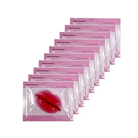 Juego de 30 mascarillas de hidrogel de colágeno de cristal rosa, almohadillas de gel hidratantes e hidratantes para labios secos, hacen que tus labios