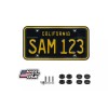 BLVD Black California License Plate Frame Yellow Legacy Edition Heavy
