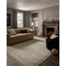 Loloi Jeremiah Brent Bleecker Collection BLE-02 Sand/Charcoal 5'-3" x 7'-6" Area Rug