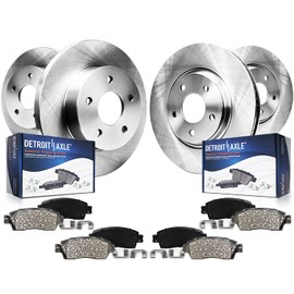 Detroit Axle - Brake Kit for 2020 2021 Mazda CX-30, Disc Brake Rotors Ceramic Brake Pads with Hardware Replacement : 11.60" inch Front and 10.43" inch Rear Rotors