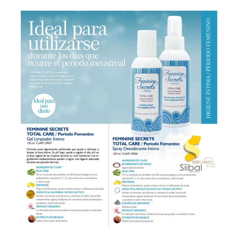 Set Gel Limpiador Y Desodorante Intimo Terramar