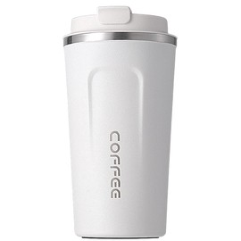 MXHIGO Termo Taza para Cafe de 510ml/18oz de Acero Inoxidable 304 con Tapa, Vaso Térmico de Café Frío y Caliente, Hermética Cero Derrames, Botella de Agua para Hogar, Oficina, Coche y Deportiva