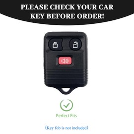 OFF WE GO for Ford Key Fob Cover, Soft TPU Car Key Case Fit for Ford E150 E250 E350 F150 F250 F350 Escape Edge Excursion Expedition Explorer Focus Fusion Lincoln Smart Key (Gold Black)