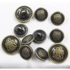 KENDANY 11 Piece Antiqued Bronze Metal Blazer Button Set -