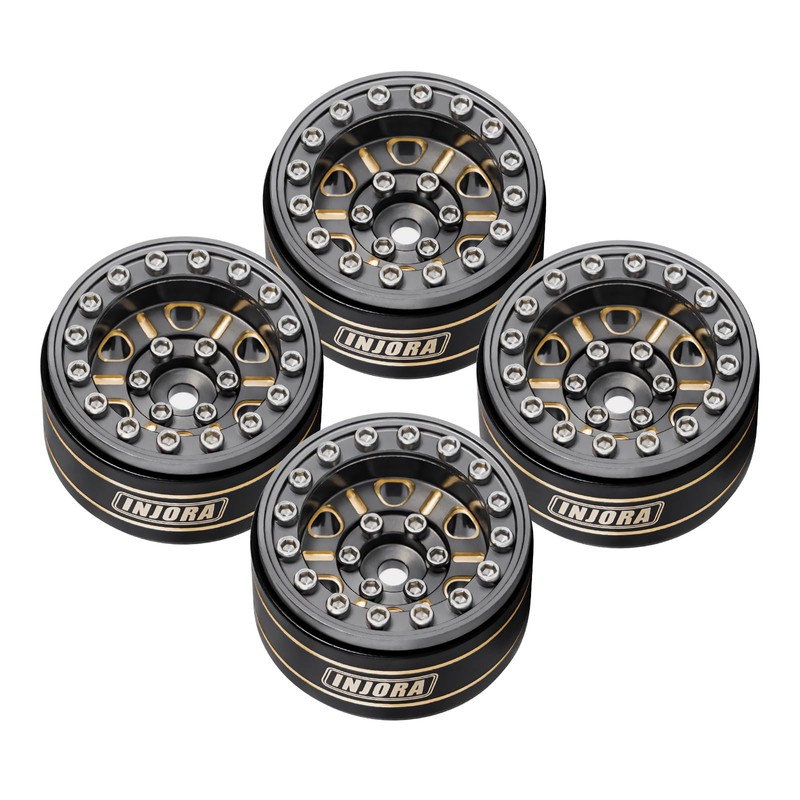 INJORA 1.0 RC Beadlock Rims Deep Plate Negative Offset 3.15
