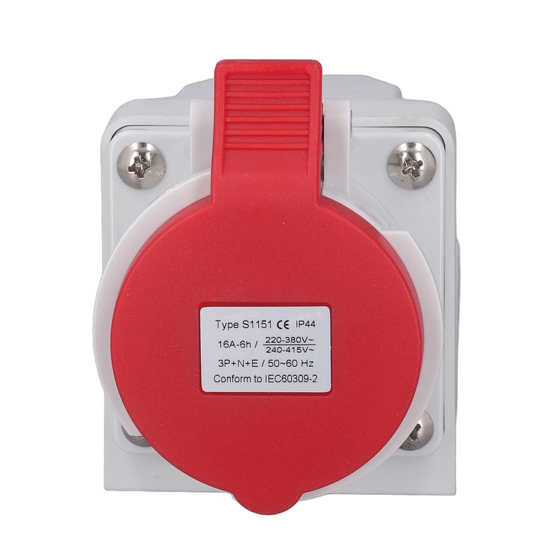 Industrial Power Socket IP44 Waterproof Dustproof 5 Core 16A 3P+N+E