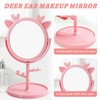 Super Ubelle 8 Pcs Deer Ear Vanity Mirror for Girls