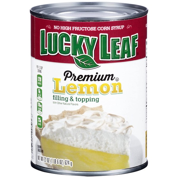 Lucky Leaf Premium Lemon Fruit Filling & Topping, 22 Ounce (Pack of 8)