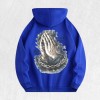 Praying Hands & Chain Graphic Hoodie 100% Cotton US Warehouse