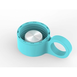 purifyou Replacement Cap for 22 oz / 32 oz Premium Glass Water Bottle with Non-Slip Silicone Sleeve (Aqua Blue)