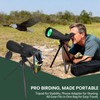 BIBIRE 25-75x60 HD Straight Spotting Scope with Tripod and Phone