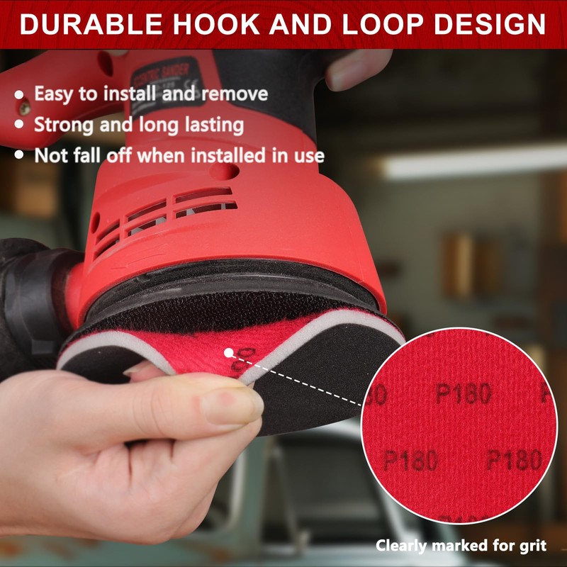 Shineboc 12Pcs 6 Inch Hook and Loop Sanding Sponge Discs