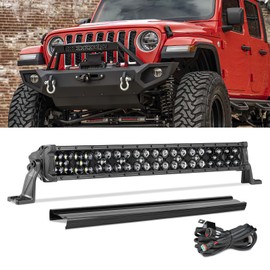 LETODCHEW 20" X-ProLED Light Bar 25,000LM Combo Beam Driving Light w/Wiring Harness & Light Bar Cover Off-Road Bumper Lights for Jeep Wrangler, Trucks, Tacoma & UTV, Heavy Duty