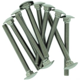 M8 (8mm x 45mm) Cup Square Carriage Bolt (Fully Threaded) - Stainless Steel (A2) (Pack of 10)