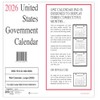 Unicor 2026, US Government Monthly Wall Individual Calendar, Qty=2, 11