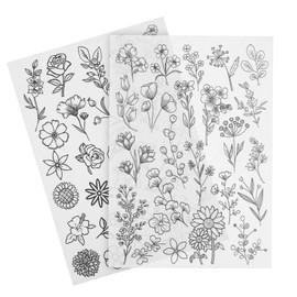 STOBOK 2 Sheets Water Soluble Embroidery Water Soluble Stabilizer for Embroidery Embroider Kit Embroidery Transfer Patterns Embroidery Stencils Wash Away Embroidery Stencils for Fabric