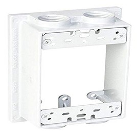 TayMac SE450WH Weatherproof Box Extension, 1-Gang, (4) 1/2-Inch Outlets, White