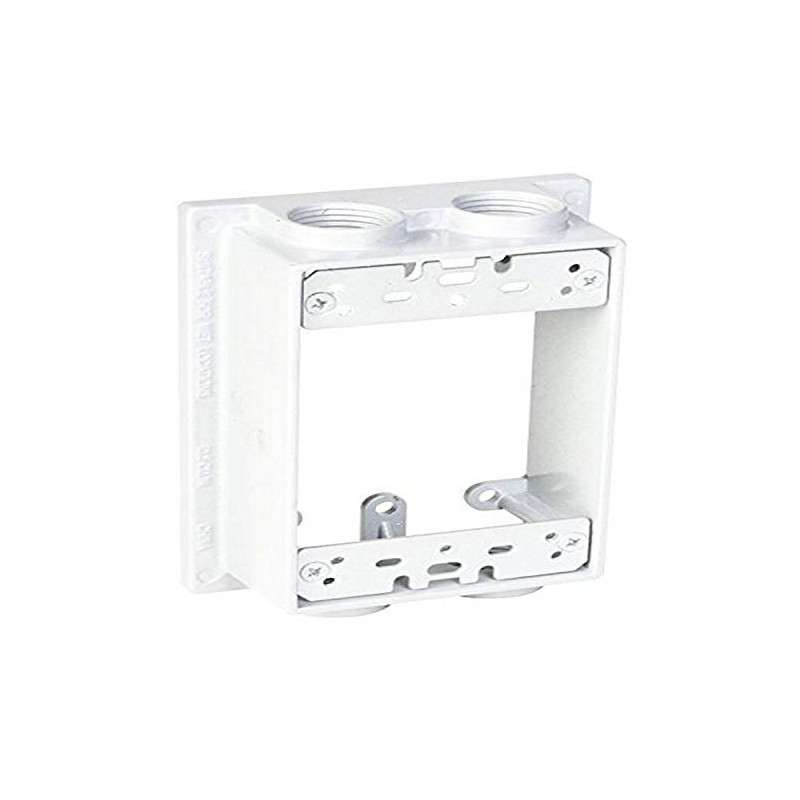 TayMac SE450WH Weatherproof Box Extension, 1-Gang, (4) 1/2-Inch Outlets, White