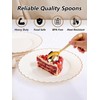 YOUBET 50Pcs Gold Plastic Spoons - Heavy Duty Plastic Spoons