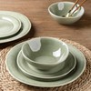AmorArc Ceramic Dinnerware Sets, Handmade Stoneware Reactive Glaze Plates and