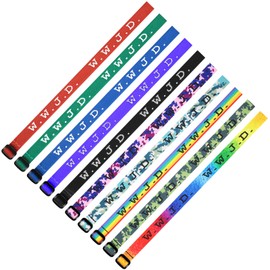 40 Piezas Pulseras WWJD Qué Haría Jesús Esposas Pulseras Religiosas Cristianas Brazaletes de la Amistad Pulseras Tejidas Coloridas para Hombres Mujeres Niños y Niñas, 20 Estilos