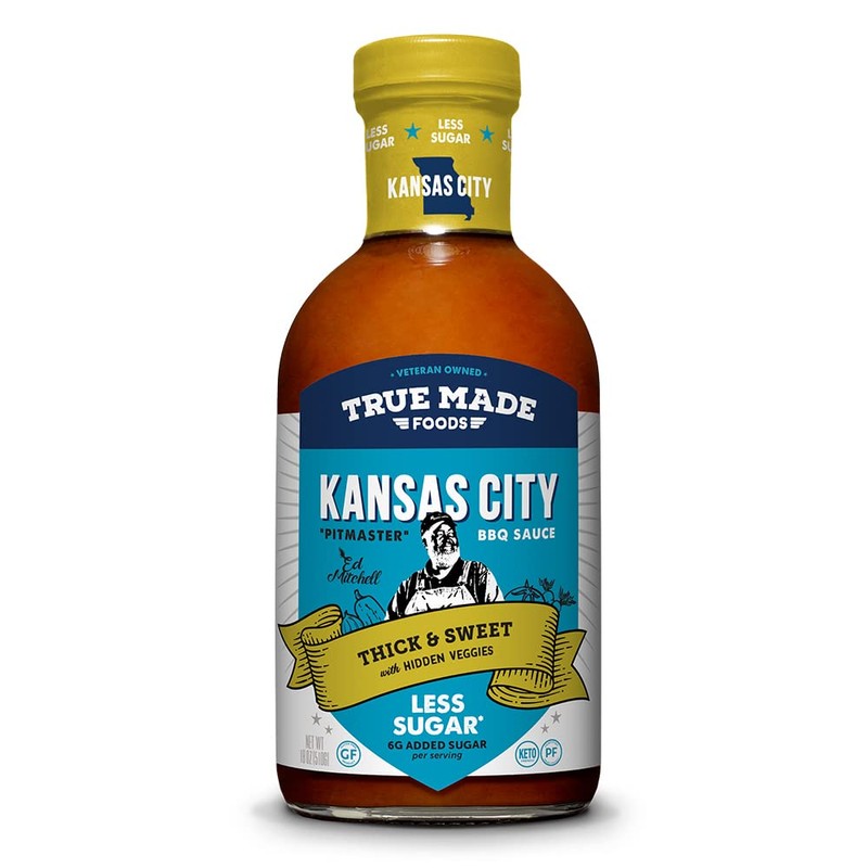 True Made Foods Kansas City Style Barbecue Sauce, Thick and