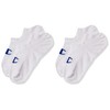 Champion Unisex Adult C Logo Sneaker Socks (3 Pack), White,