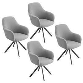 Chair Slipcovers, Set of 2/4 Dining Chair Covers with Armrest, High Stretch Chair Seat Cover, Removable Armchair Protector Cover for Home Dining Room, Kitchen, Hotel, Office (Gray 4pcs)