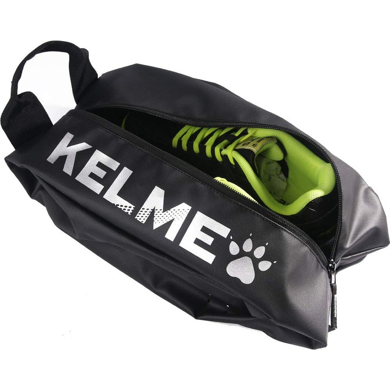 Kelme 9886018 Shoe Bag, Black x Silver, Width 16.5 x