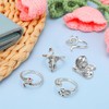 DGUSO Crochet Ring Pack of 5 Knitting Rings Crochet Rings