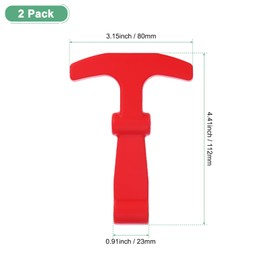 M METERXITY 2-Pack Replacement Lid Latches, Hard Durable Rubber Cooler T-Latches Replacement for RTIC for Igloo and More Related Lid Latch Parts [Red]