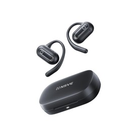 JXNGZLQ Open Ear Bluetooth Earbuds with 60H Playtime, Bluetooth 5.4 Wireless Headphones, IPX5 Waterproof Sound Earphones, Comfortable Earhooks for Running, Gym, Travel-Hands-Free Calls (Black)