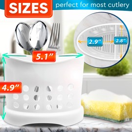 2 Divided Cutlery Storage Holder Spoon Chopsticks Basket Kitchen Organizer New