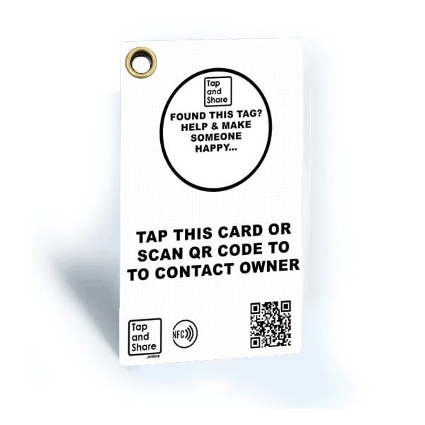 Tap and Share™ Smart Luggage Tag | NFC & QR