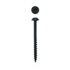 10 x 1-1/4 HighPoint Round Washer Head Woodworking Screws, Black