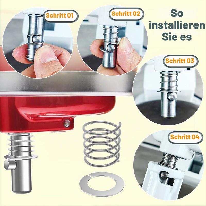 4 Pack Stainless Steel Spring and Washer Suitable for Kitchen
