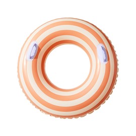 de'niko Swimming Ring for Adults, 39.4 inches (100 cm), Thickening Conditions, Includes Handle, Swimming, Float Ring, Summer Vacation, Travel, Pool, Camping (100# Orange Stripe)