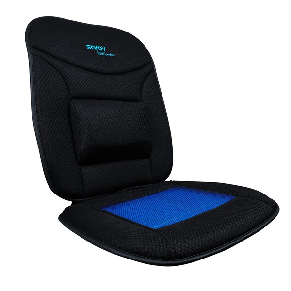 Sojoy Truck Seat Cushion with Firm Lumbar Support, Gel Seat Cushion with Upper Lower Back Support Pillow for Office,Car,Truck, Pain Relief Coccyx Seat Cushion
