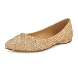 Nine West Women's Flats, Light Natural/Rose Gold 111, 6.5