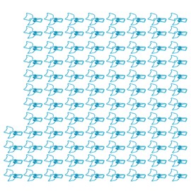 100Pcs Cat Binder Clamps Cute Kitten Shape Strong Clamping Durable Metal Hollow Binder Clips for Home Office School Blue