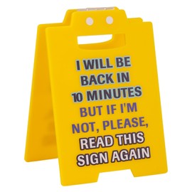 Funny Office Sign, 5.12x3.5 Inch Interesting Desk Plaque Funny Desk Sign Office Cubicle Decor Decorations Creative Gag Gifts for Coworkers, Employees, Bosses, Team Members