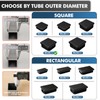 shinfly 40x40 mm PE Plastic End Caps, Black Square Tube