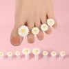Hpmjz 16 pcs Daisy Toe Separators Silicone Flower Toe Spacers