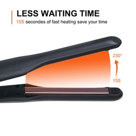 Hair Straightener for Men Short Hair Straightening Iron Dual-Use Curling and Straightening Iron 10mm Narrow Plates Men's Hair Styling Tool