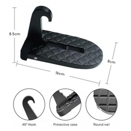 MQWDGJ Car Door Step, Folding Car Door Pedal, Door Step Running Boards with U Hook Locking, Door Step, Car Pedal Door Step for SUV, RV, Business Car, Family Car