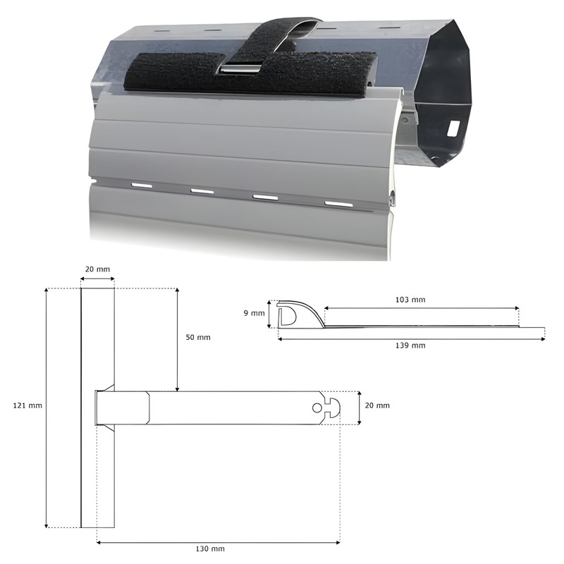 casmartis Roller Shutter Suspension Spring with Felt Coating for Scratch